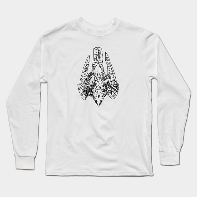 Peregrine Falcon - Dark on Light Long Sleeve T-Shirt by draftsman